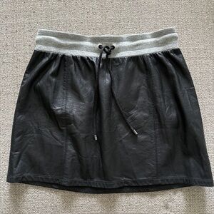 (vintage) Benjamin Jay Lamb Leather skirt BLACK SMALL